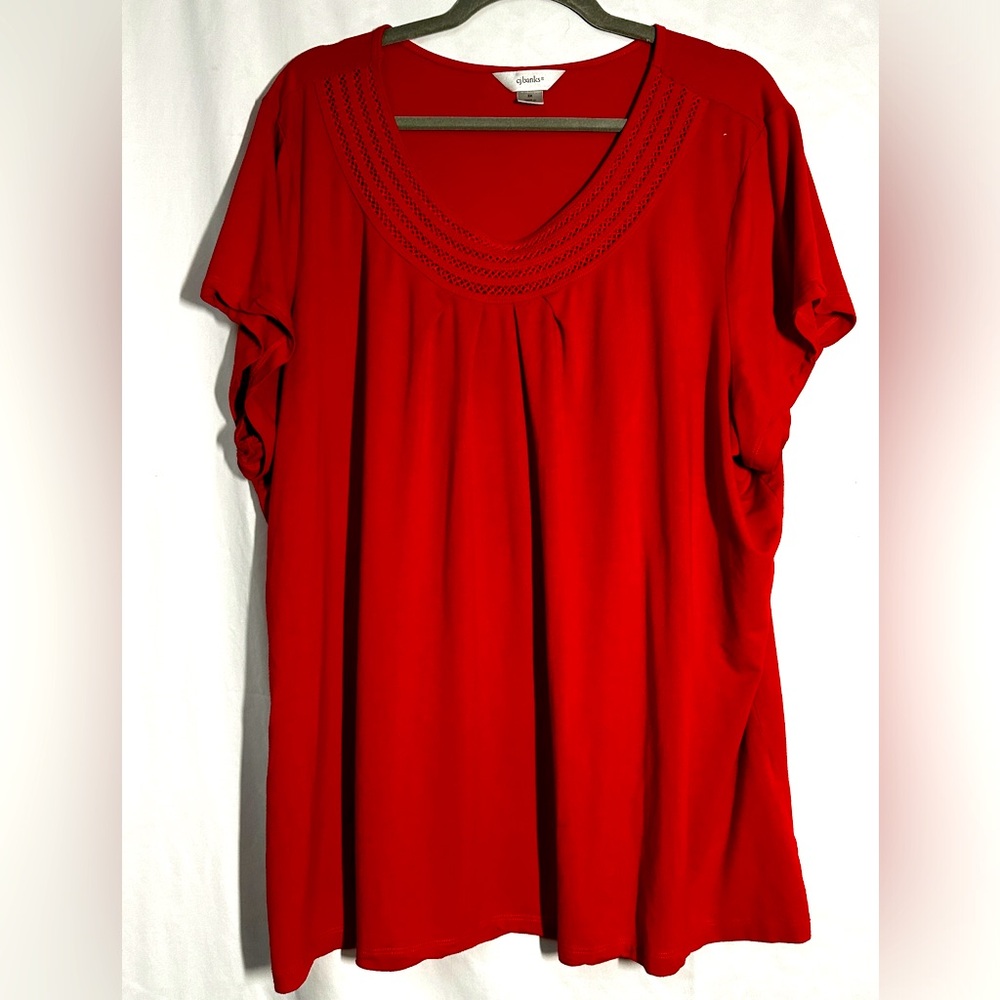 CJ Banks Scoop-Neck Top, size 3x
